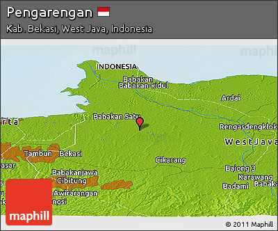 Physical Panoramic Map of Pengarengan