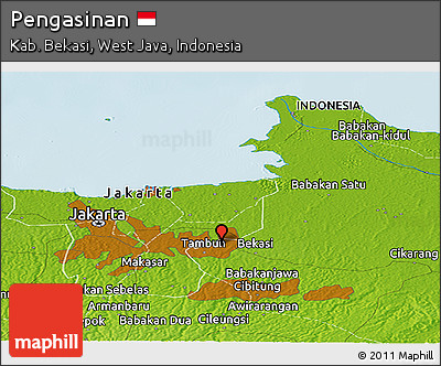 Physical Panoramic Map of Pengasinan