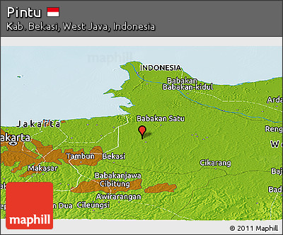 Physical Panoramic Map of Pintu