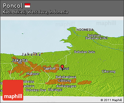 Physical Panoramic Map of Poncol