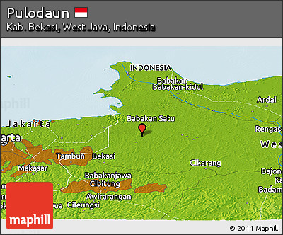 Physical Panoramic Map of Pulodaun
