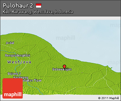 Physical Panoramic Map of Pulohaur 2