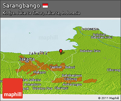 Physical Panoramic Map of Sarangbango
