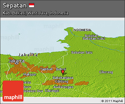 Physical Panoramic Map of Sepatan