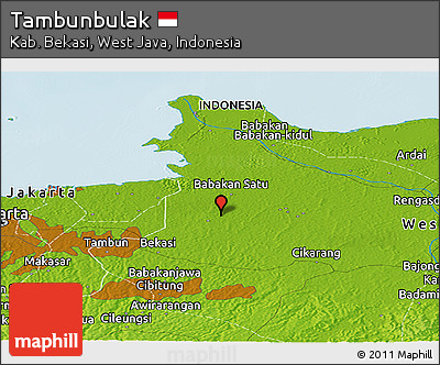 Physical Panoramic Map of Tambunbulak