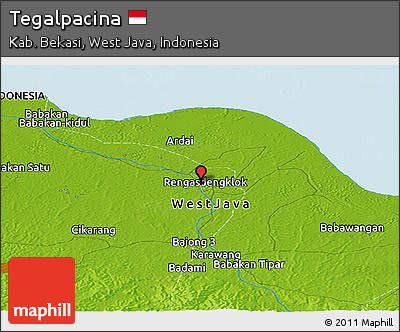 Physical Panoramic Map of Tegalpacina