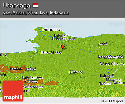 Physical Panoramic Map of Utansaga