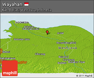 Physical Panoramic Map of Wayahan