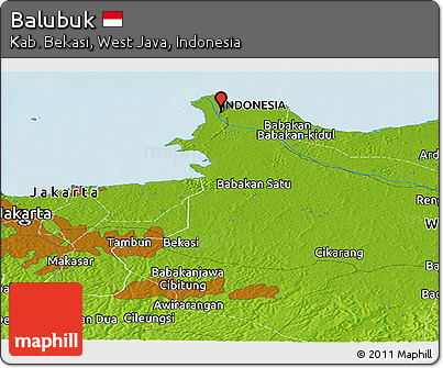 Physical Panoramic Map of Balubuk