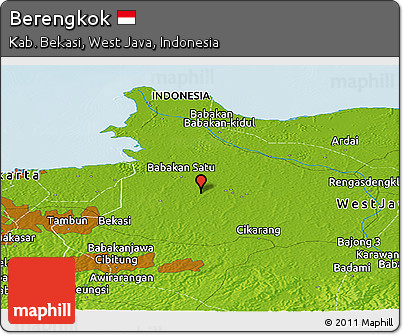 Physical Panoramic Map of Berengkok