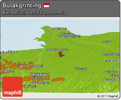 Physical Panoramic Map of Bulakgrinting