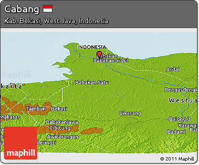 Physical Panoramic Map of Cabang