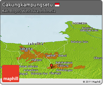 Physical Panoramic Map of Cakungkampungsetu