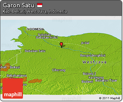 Physical Panoramic Map of Garon Satu