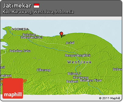 Physical Panoramic Map of Jatimekar