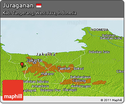 Physical Panoramic Map of Juraganan