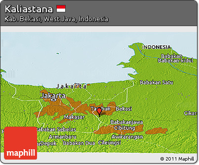 Physical Panoramic Map of Kaliastana