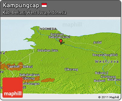 Physical Panoramic Map of Kampungcap