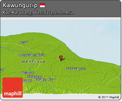 Physical Panoramic Map of Kawungucip