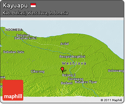 Physical Panoramic Map of Kayuapu