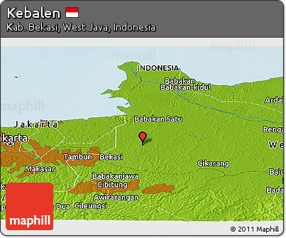 Physical Panoramic Map of Kebalen