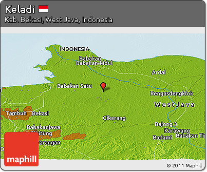 Physical Panoramic Map of Keladi