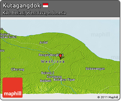 Physical Panoramic Map of Kutagangdok