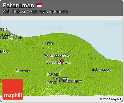 Physical Panoramic Map of Pataruman