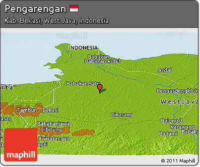 Physical Panoramic Map of Pengarengan