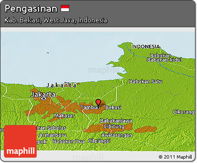 Physical Panoramic Map of Pengasinan