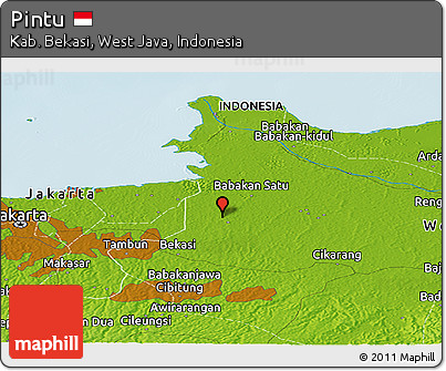 Physical Panoramic Map of Pintu