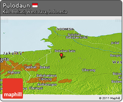 Physical Panoramic Map of Pulodaun