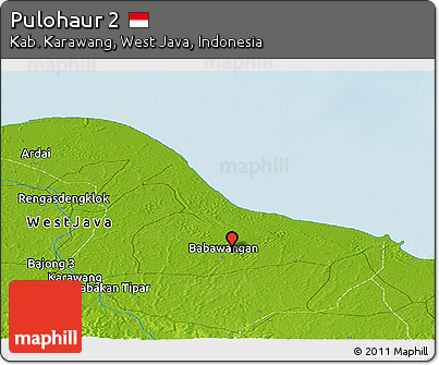 Physical Panoramic Map of Pulohaur 2