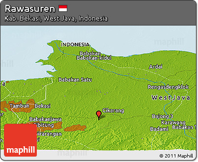 Physical Panoramic Map of Rawasuren