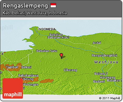 Physical Panoramic Map of Rengaslempeng