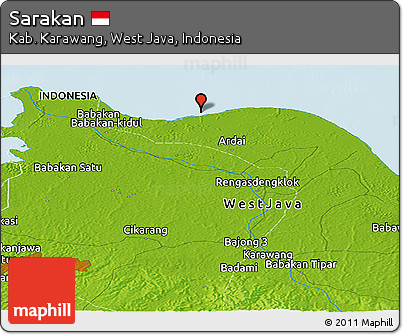 Physical Panoramic Map of Sarakan