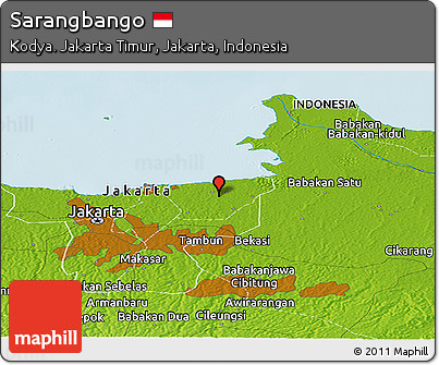 Physical Panoramic Map of Sarangbango