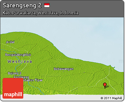 Physical Panoramic Map of Sarengseng 2
