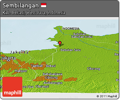 Physical Panoramic Map of Sembilangan