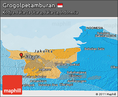 Political Panoramic Map of Grogolpetamburan