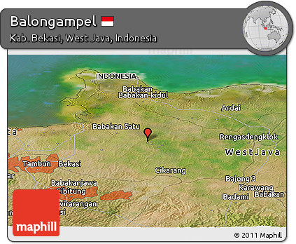 Satellite Panoramic Map of Balongampel