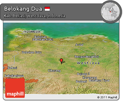 Satellite Panoramic Map of Belokang Dua