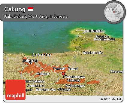 Satellite Panoramic Map of Cakung