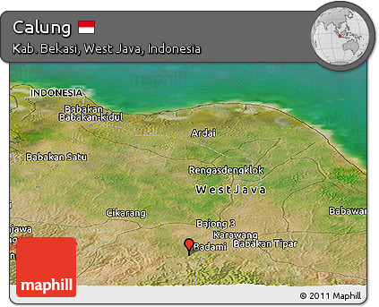 Satellite Panoramic Map of Calung