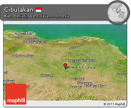 Satellite Panoramic Map of Cibulakan