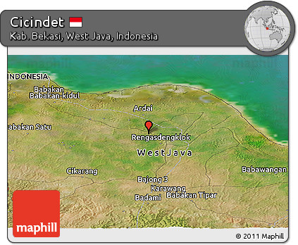 Satellite Panoramic Map of Cicindet