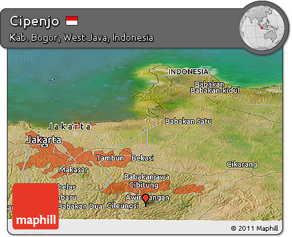 Satellite Panoramic Map of Cipenjo