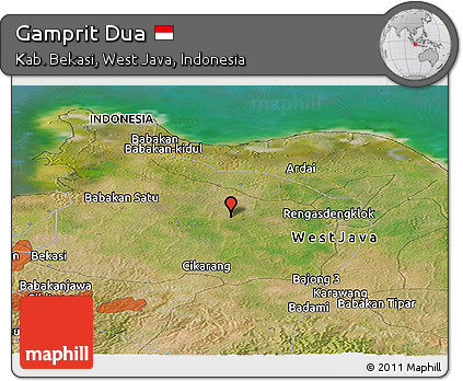 Satellite Panoramic Map of Gamprit Dua