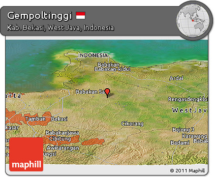 Satellite Panoramic Map of Gempoltinggi