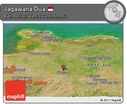 Satellite Panoramic Map of Jagawana Dua